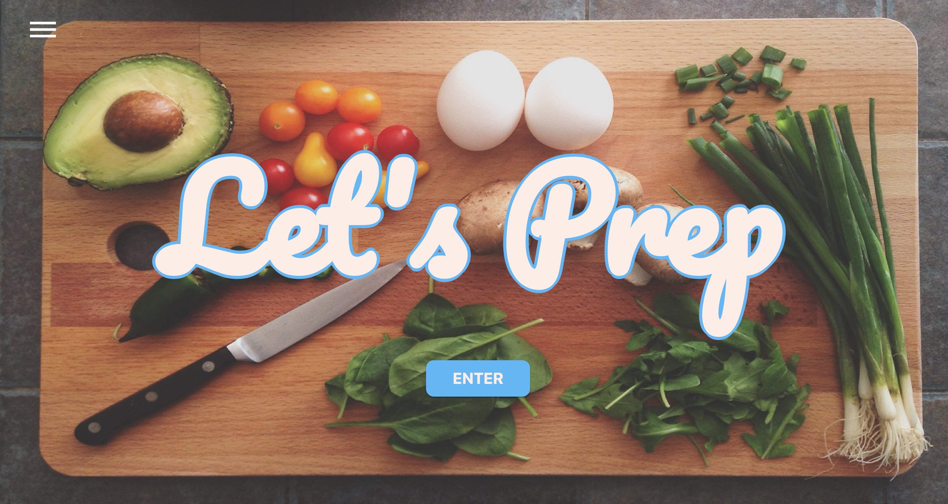 Screenshot of Lets Prep Site